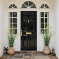 Silk Plants 2Pcs Tall Artificial Grass Plant Potted Artificial Greenery Floor Plants Faux Pampas Grass Tall in Pot Housewarming Gift House Garden Bathroom Lobby Outdoor Decoration (35In)