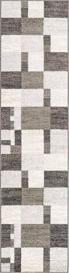 Unique Loom Autumn Collection Area Rug - Providence (2' 7" x 10' Runner, Gray/ Ivory)
