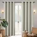 Joydeco Blackout Room Divider Curtains, Extra Wide Light Beige Sliding Door Drapes Living Room Curtains, 1 Panel 100W x 90L Inch Patio Door Drapes for Room Privacy