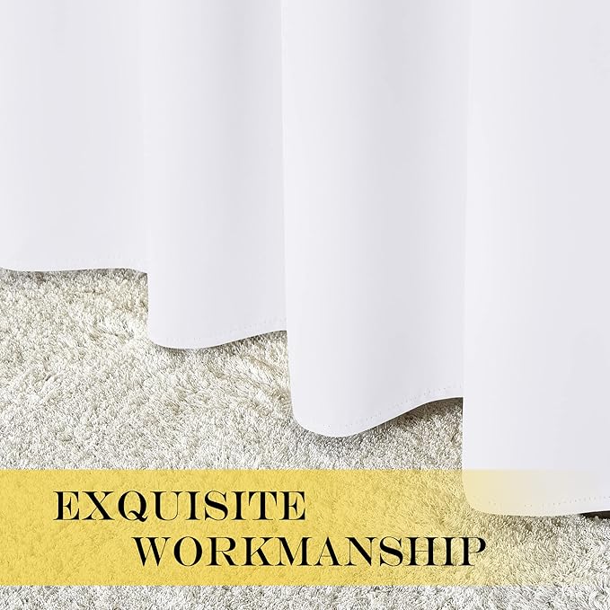 NICETOWN Sliding Door Curtain Extra Wide and Long, Thermal Insulated Large Curtain for Windows Energy Saving Patio Door Panel for Villa/Hall, White, 100 inch Wide x 120 inch Long, 1 Panel