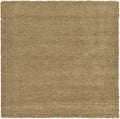 Unique Loom Solid Shag Collection Area Rug (7' 10" Square, Sandy Brown)