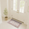Fame Rugs Brown Modern Oushak Rug 2x3, Vintage Doormat Turkish Colorful Oriental Antique Inspired Washable Small Area Rug, Luxury Living Room Bedroom (383BB, 2' x 3')