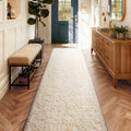 Ophanie 2x10 Runner Rug for Hallway, Upgrade Non-Slip Fluffy Soft Bedside Rugs, Bedroom Living Room Ivory Shaggy Carpet for Kids Girls Boys Dorm Nursery Home Decor Aesthetic