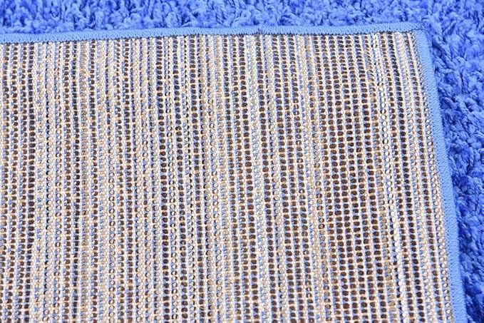 Unique Loom Solid Shag Collection Area Rug (9' x 12' 2" Rectangle, Periwinkle Blue)
