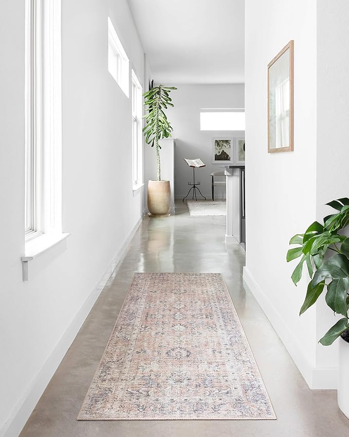 Loloi Skye Collection SKY-01 Blush/Grey 6'-0" x 9'-0" Area Rug