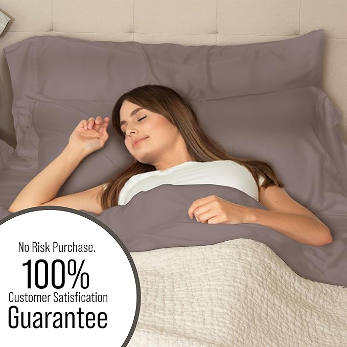 Bella Coterie Luxury Bamboo Viscose King Size Duvet Cover Set | 100% Organically Grown | Corner Ties | Ultra Soft | Cooling | Two Pillow Shams | 106 x 94 | No Insert [Mocha]