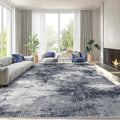 AMADA HOMEFURNISHING 9x12 Area Rugs for Living Room, Modern Large Area Rugs with Non-Slip Backing & Low Pile, Neutral Soft Washable Rug for Nursery, Bedroom, Dinning Room, Playroom, Grey