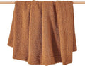 HiEnd Accents Teddy Throw Blanket, 50x60 inch, Caramel, Boucle Throw Blanket, Soft Cozy Classic Chic Casual HeavyBlanket, Modern Rustic Plush Comfy Warm Blanket for Bed, Sofa