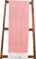 Alashan Cotton Acrylic Adirondack Herringbone Woven Throw - Throw Blanket - Coral Cay