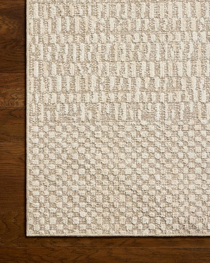 Loloi Amber Lewis Bexley Collection BEX-01 Natural/Birch 2'-7" x 12'-0" Runner Rug Neutral, Textured, Living, Bedroom, Dining, Carpet