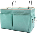 Someteth Bedside Caddy Bedside Hanging Storage Basket Multi-Function Organizer Caddy for Bunk and Hospital Beds Dorm Rooms Bed Rails, Can be Placed Glasses Books Mobile Phones(Green)