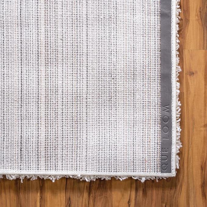 Unique Loom Solid Shag Collection Area Rug (4' 1" x 6' 1" Rectangle, Snow White)