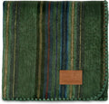 QISU Alpaca Wool Blanket Throw | Large, Beautiful, Warm, Variegated | 85 x 65 inches | Ultra-Soft, Hypoallergenic and Breathable | Non-Itchy or Scratchy Fabric (Green Variegated)