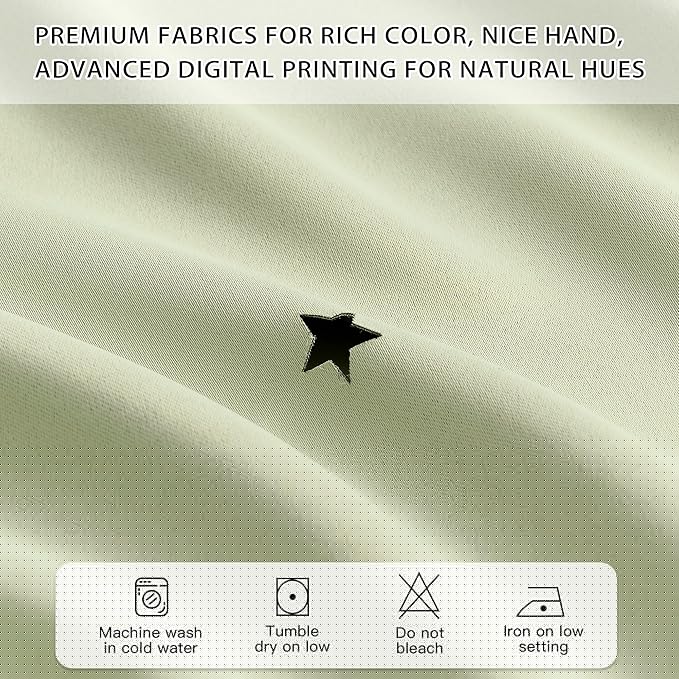 XiDi Green Curtains for Bedroom, Girls Room Blackout Curtains, Kids Room Darkening Curtains, Light Green Decor, 1 Panel Sage Green/34/72/1