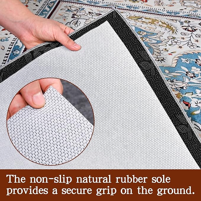 Rug Pad Waterproof Non-Slip 9x12 ft, 1/8" Thick Felt Cushion Pad for Area Rugs – Protects Hardwood, Tile & Laminate Floors – Keeps Rugs Flat & Secure
