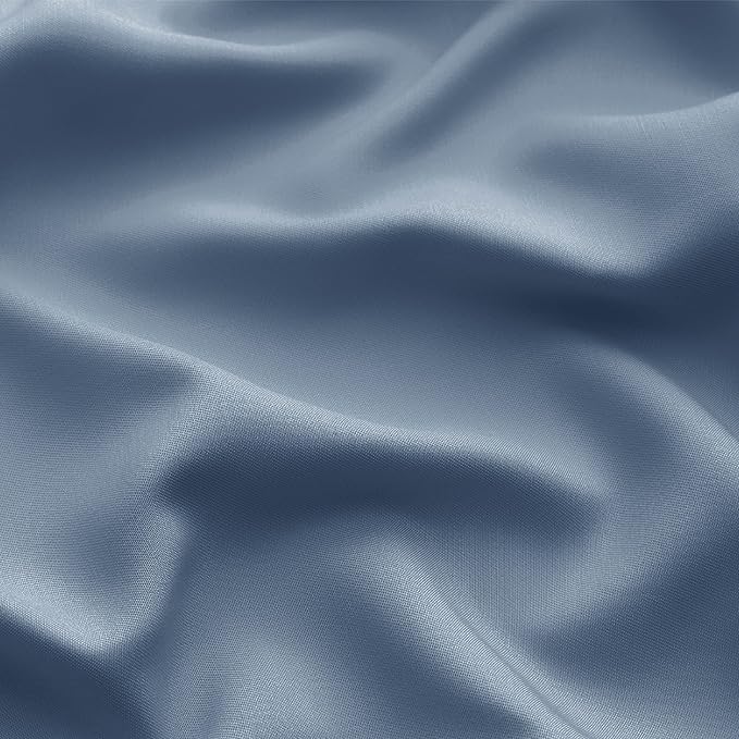 Bedsure California King Sheet Sets, Cooling Sheets, Rayon Derived from Bamboo, Breathable & Soft, Deep Pocket Up to 16 Inches, Hotel Luxury Silky Bedding for Hot Sleepers, Dusty Blue