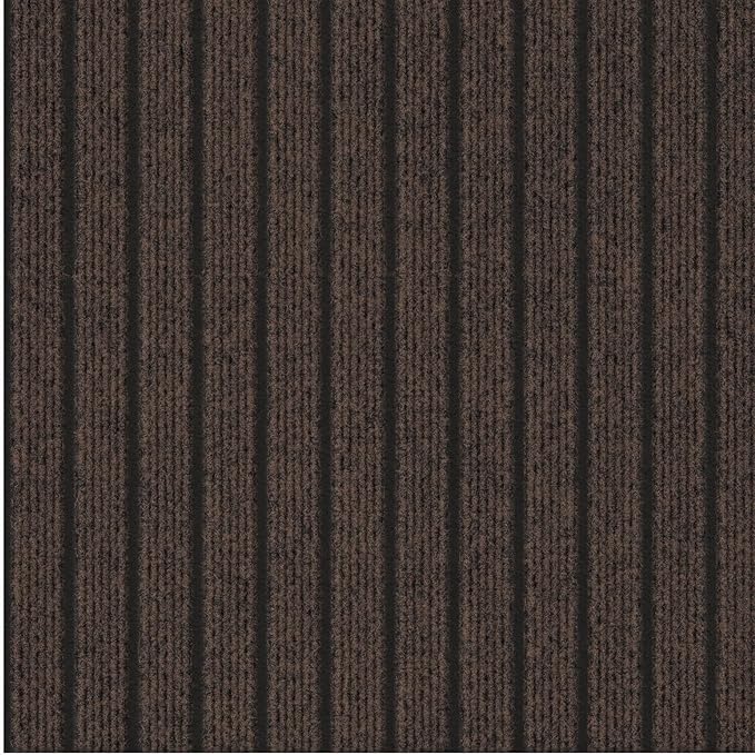 Ottomanson 2'7" x 33' Hallway Runner with Scraper Pile - Extra Durable Non-Slip Rug Mat for Indoor & Outdoor Use - Ideal for Kitchen, Entryway & Garage - High-Traffic Carpet, Brown