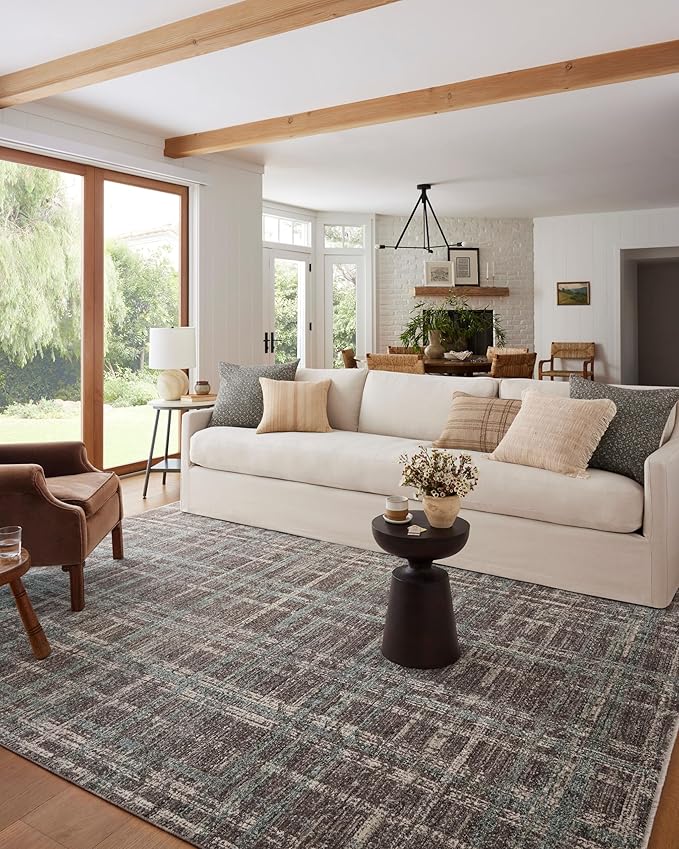 Loloi Angela Rose Ember Collection EMB-08 Espresso/Multi 18" x 18" Sample Rug