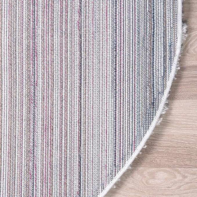 Unique Loom Solid Shag Collection Area Rug (5' 3" x 8' Oval, Snow White)