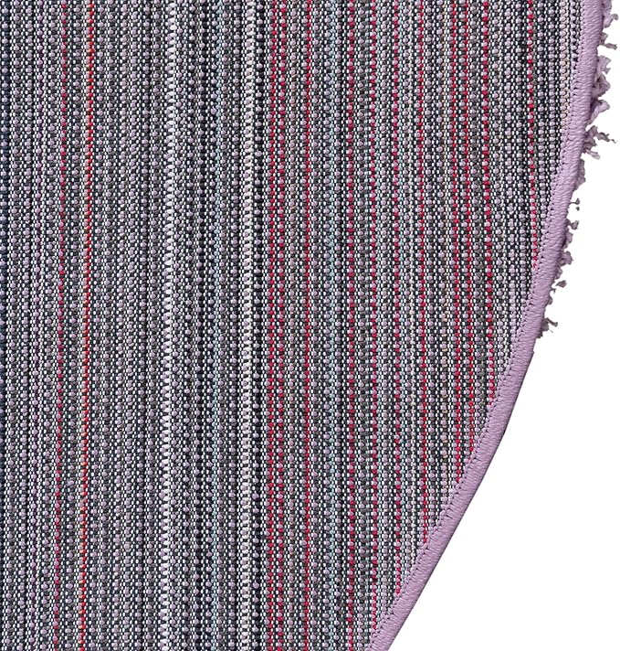 Unique Loom Solid Shag Collection Area Rug (8' Round, Lilac)