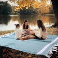 Large Picnic Blanket Outdoor Law Park Grass Patio Mat Manta Para Soft Car Travel Essentials Road Trip Summer Vacation Stuff Outside Accessories Roadtrip Camping Gear Rv Must Haves Glamping Tent Gadget