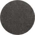 Unique Loom Solid Shag Collection Area Rug (7' 1" Round, Graphite Gray)