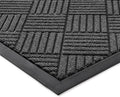 Front Door Mat, Heavy Duty Indoor Outdoor Doormat, 72" x 48" Low Profile Outdoor Mats for Home Entrance, Stain and Fade Resistant Welcome Mat Ideal for High Traffic Area, Diamond Grey