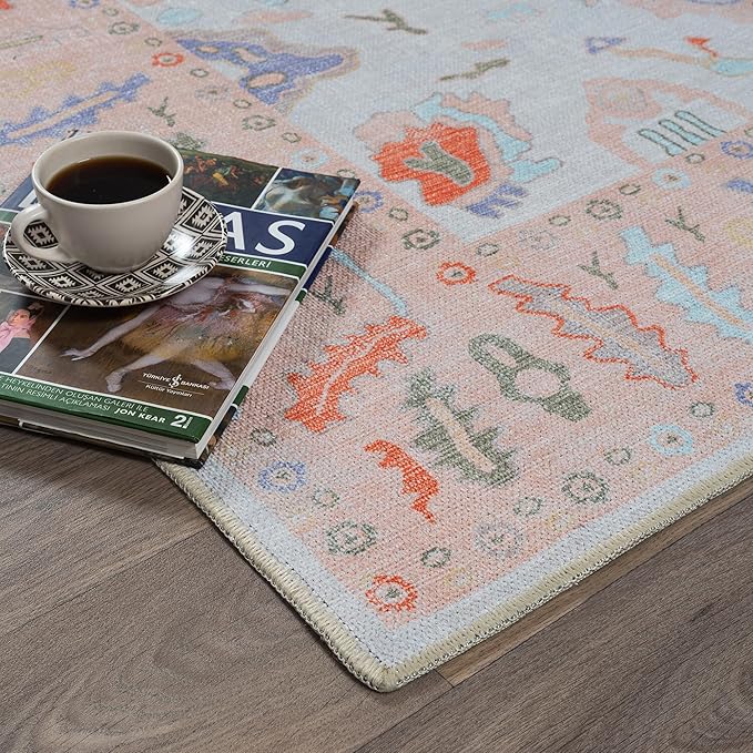 Fame Rugs Modern Oushak Rug 2'6"x13, Vintage Turkish Colorful Oriental Antique Inspired Long Runner Rugs, Luxury Living Room Bedroom (995BO, 2'6" x 13')
