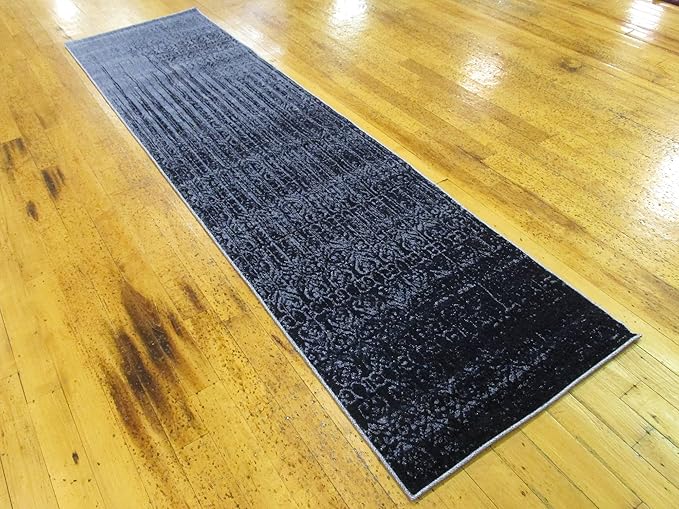 Unique Loom Del Mar Collection Area Rug - Jennifer (2' 7" x 10' Runner, Blue/ Navy Blue)