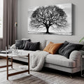 Prepeyssee Tree of Life Wall Art Large Artwork Black and White Wall Art Modern Landscape Nature Canvas Prints Decor for Living Room Bedroom Office Ready to Hang 24"x48"