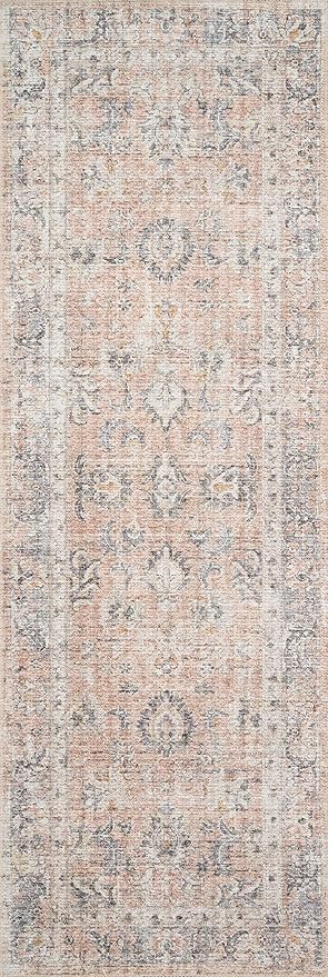 Loloi Skye Collection SKY-01 Blush/Grey 8'-0" x 8'-0" Round Area Rug