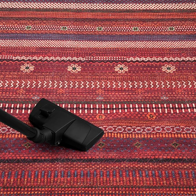 Keen Home Design 2x10 Rug - Machine Washable Runner with Non-Slip Backing, Ideal for Hallway, Entryway, Kitchen, Laundry Room - Vintage, Easy Clean, Durable, Low Pile Rug - (2'6" x 10')