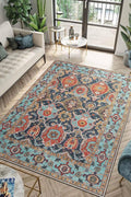 Keen Home Design 10x14 Rug - Machine Washable Area Rug with Non-Slip Backing, Ideal for Living Room, Dining Room, Bedroom - Vintage, Easy Clean, Durable, Low Pile Rug - (9'7" x 14')