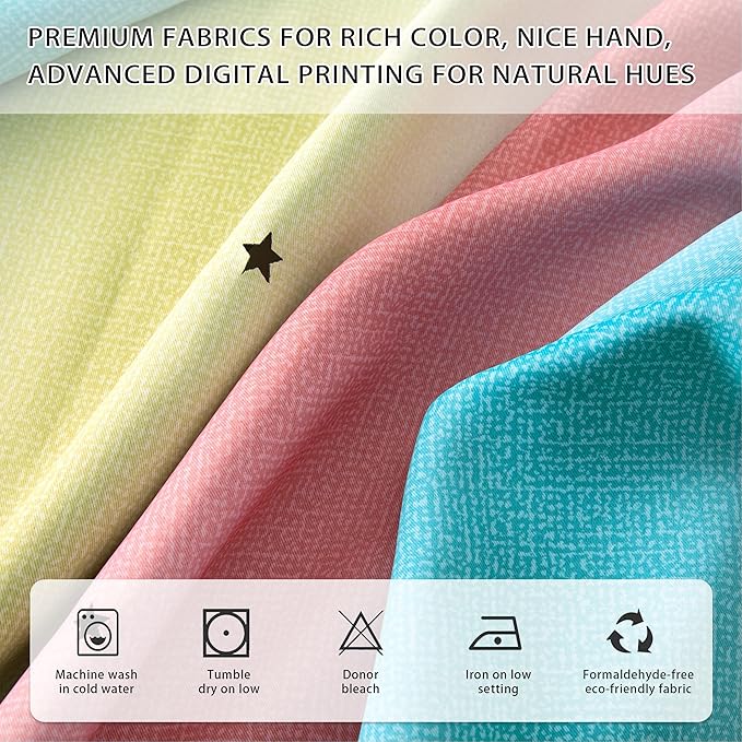 XiDi Dream Star Blackout Curtains for Kids Rooms Girl Princess Curtain for Daughter Bedroom Window (Pink Blue, W34 X L63)