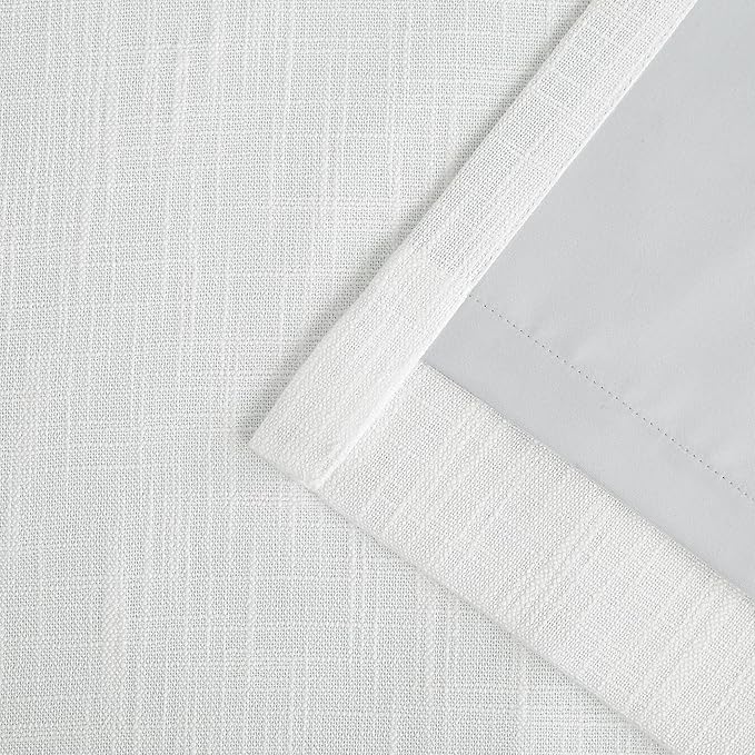 Vision Home White Full Blackout Curtains 63 inch for Bedroom Thermal Insulated Room Darkening Window Treatment Set Rod Pocket Back Tab Modern Soundproof Pure White Drapes 2 Panels 50" Wx63 L