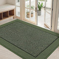 BEQHAUSE Indoor Door Mat 32" x 48", Dirt Trapper Door Mats Non-Slip Entryway Rugs Washable, Resist Dirt Absorbent Welcome Mat, Low Profile Floor Mats for Front Back Door and Entryway, Green