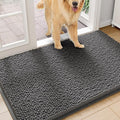 Amyracel Dirt Trapping Door Mat, 36" x 60" Large Absorbent Dog Door Mat for Muddy Paws, Quick Dry Non Slip Chenille Mud Mat for Dogs, Machine Washable Entry Indoor Entryway Rug for Inside Floor