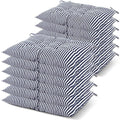 Geetery 12 Pcs Floor Pillows for Classroom Bulk Square Seating Cushions for Floor Chair School Kindergarten Reading Corner, 15.7'' Large Thick Meditation Cushions Yoga Nursery Daycare (Stripe)