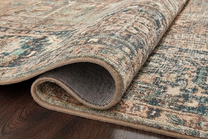 Loloi Margot Collection MAT-02 Terracotta/Lagoon 5'-0" x 7'-6" Area Rug feat. CloudPile, No-Shed Easy Clean Large Patterned Area Rug for Living Room, Bedroom, Dining Area
