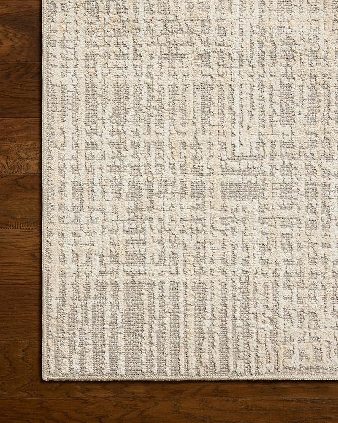 Loloi Amber Lewis Bexley Collection BEX-07 Natural/Dove 4'-0" x 6'-0" Accent Rug Neutral, Textured, Living, Bedroom, Dining, Carpet