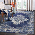 vivorug 6x9 Area Rugs, Ultra-Soft Washable Rug for Living Room Dinner Room Bedroom, Non-Slip Vintage Rug, Indoor Carpet Large Area Rug, Navy Blue