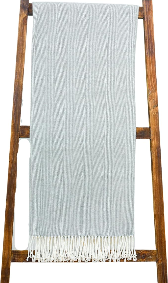 Alashan Cotton Acrylic Adirondack Herringbone Woven Throw (Shadow)