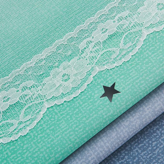 XiDi Curtains for Bedroom Decor, Rainbow Purplgreen grey34/54