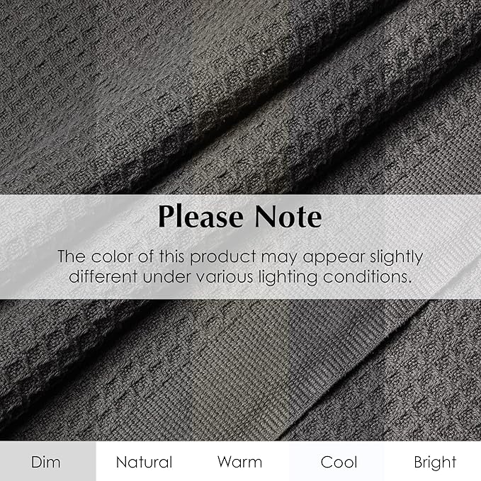 Salt Earth 100% Cotton Throw Blanket, King, 106"X92" Waffle Throws for Home, Bedrooms, Outdoor & Office Couch, Modern Room Decor Blankets, Lightweight, All Season Western Blanket (Charcoal Grey)