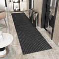 Ottomanson 2'7" x 33' Hallway Runner with Scraper Pile - Extra Durable Non-Slip Rug Mat for Indoor & Outdoor Use - Ideal for Kitchen, Entryway & Garage - High-Traffic Carpet, Black