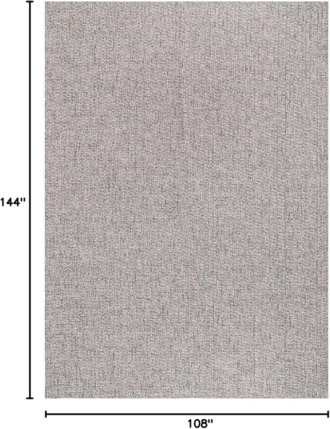 Easy Jute Rug 9x12 Indoor Outdoor Natural Rugs Solid Fiber Rug Woven Area Rug Boho Easy Clean Inside Carpet for Living Room Bedroom Dining Room Hallway or Outdoor Patio Porch (9 X 12 Silver)