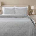 Superior 3 Piece Bedspread Set, Home Bed Decor, Decorative Bed Spread, 2 Pillow Shams, Medium Weight Blanket, Floral Matelasse Coverlet, Bedding Essentials, Enzy Collection, Queen, Sage