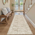 Runner Rug 2'x6' Washable Non-Slip Runner Rugs for Kitchen Bathroom Laundry Room Brown Vintage Floor Carpet Runners for Hallway Entryway