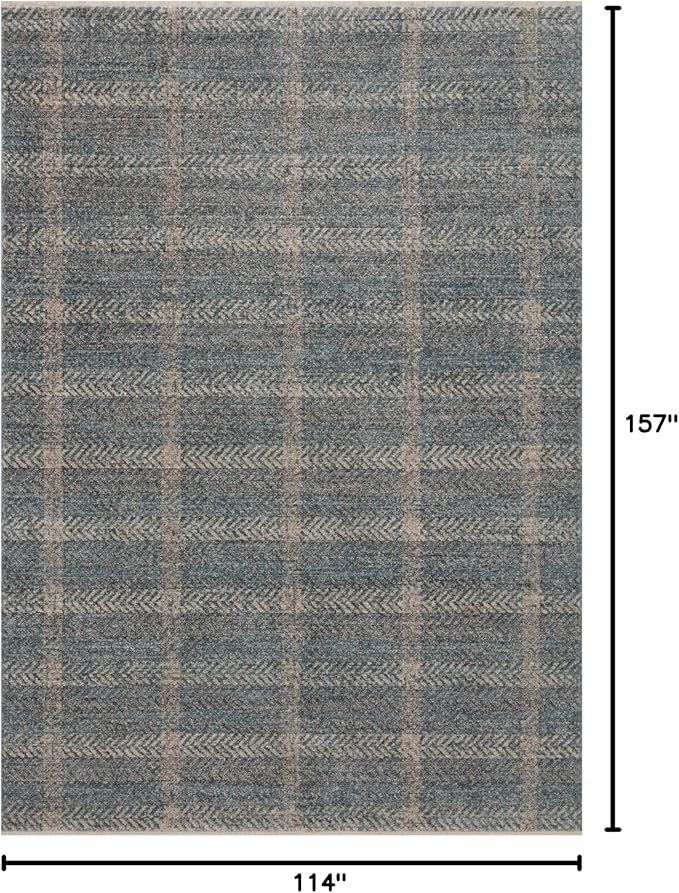 Loloi Angela Rose Ember Collection EMB-03 Blue/Beige 9'-6" x 13'-1" Area Rug