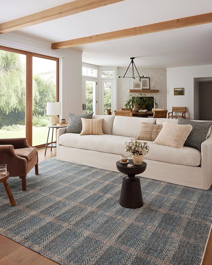 Loloi Angela Rose Ember Collection EMB-03 Blue/Beige 2'-7" x 7'-6" Runner Rug